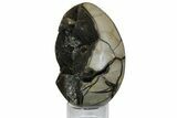 Septarian Dragon Egg Geode - Black Crystals #172805-2
